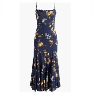 Reformation Navy Floral Dress